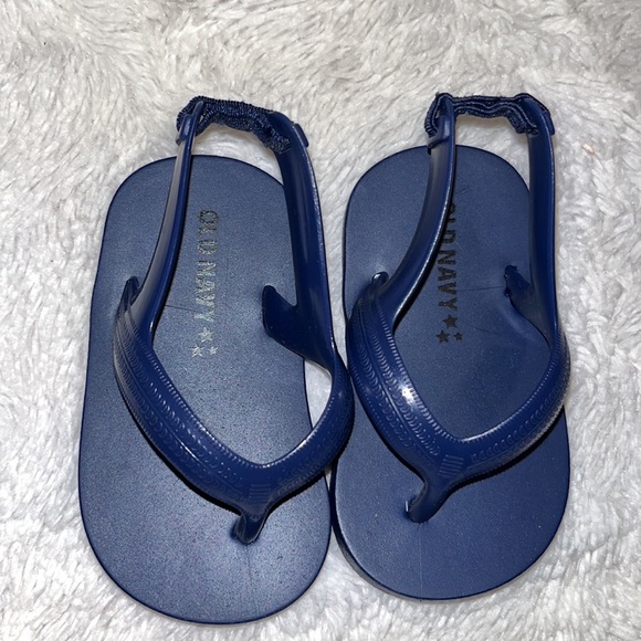 (3 for $10) old navy blue flip flops with strap - Picture 2 of 3